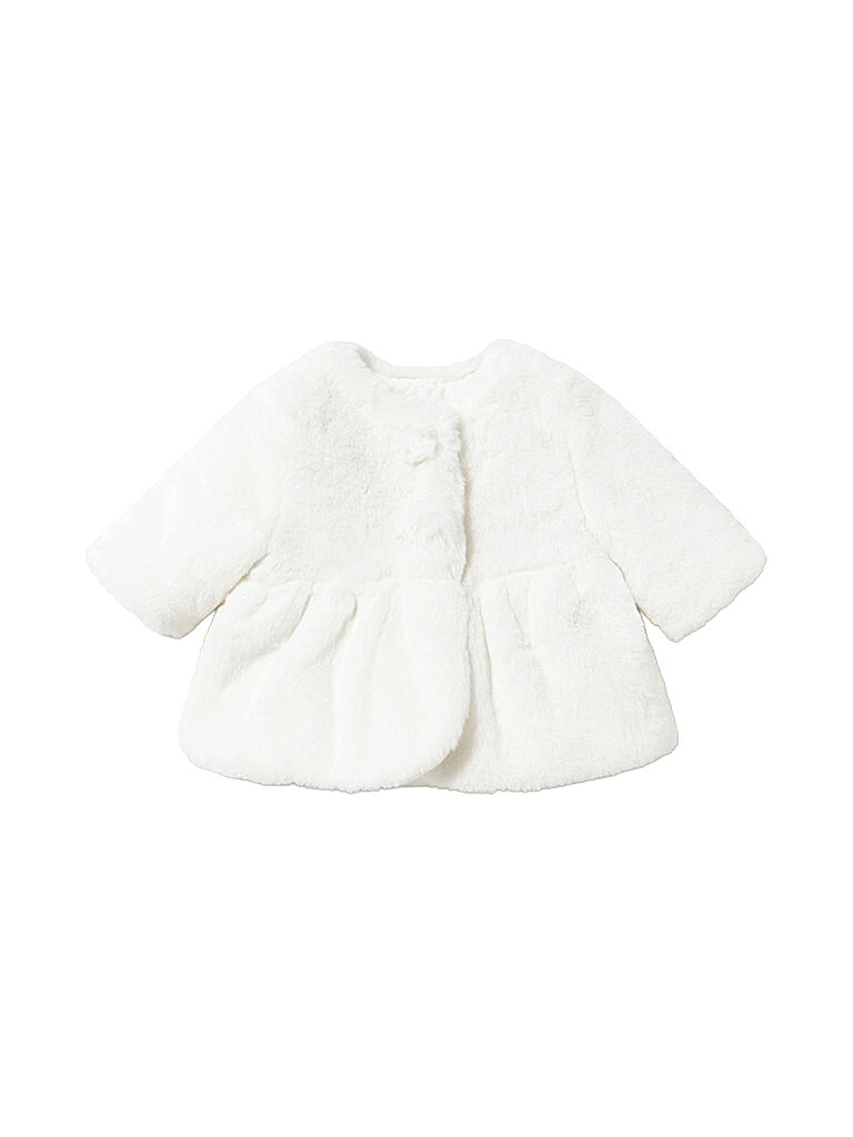 Mayoral Chaqueta de bebé con efecto pelo crema