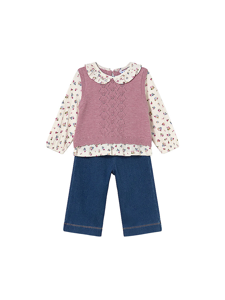 Mayoral Set Bebé Pantalón y Blusa con Chaleco morado