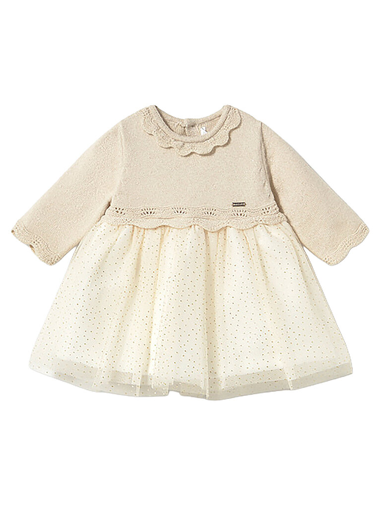 Mayoral Vestido de bebé niña crema