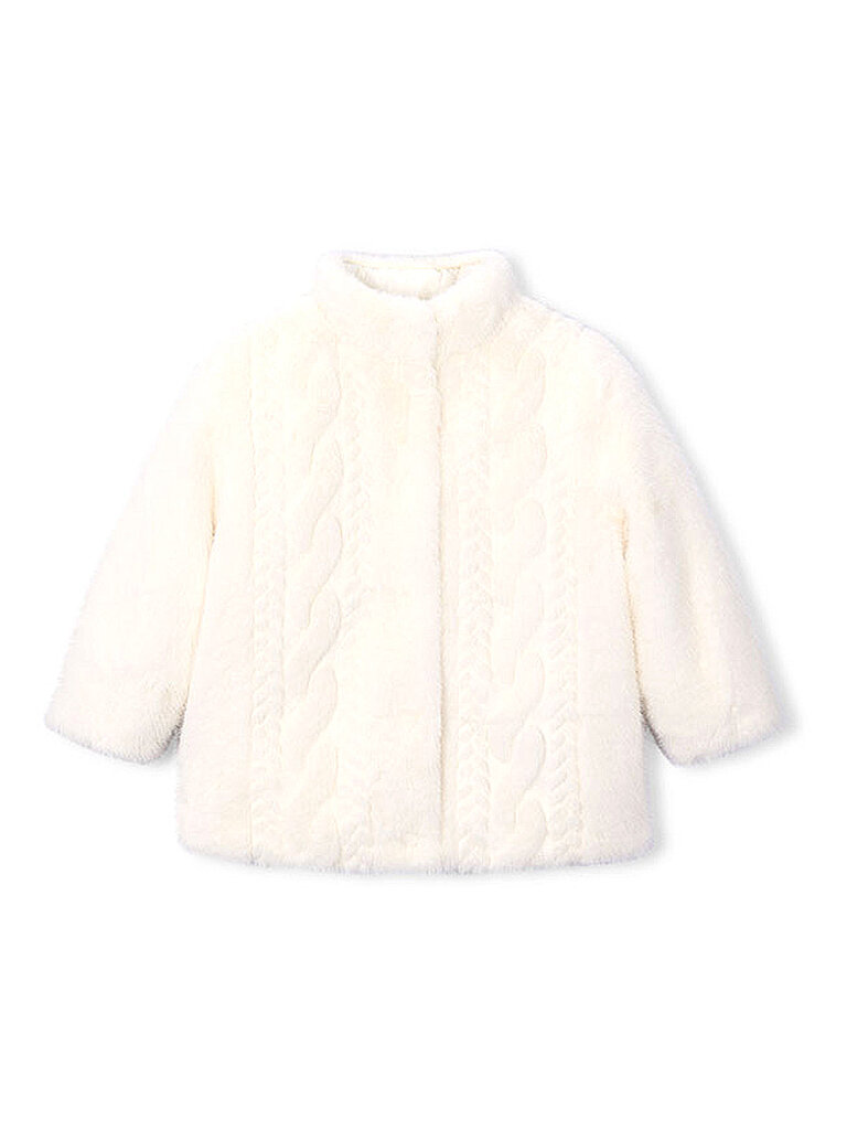 Mayoral Chaqueta de niña con efecto pelo crema