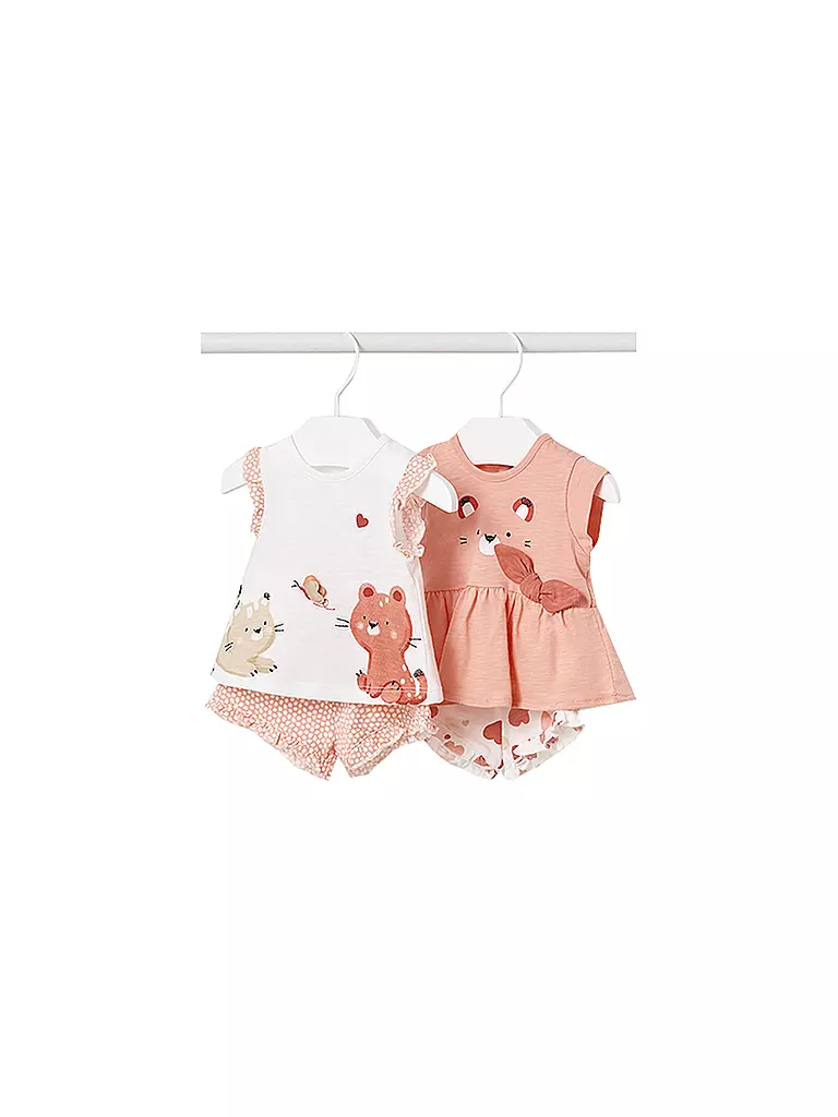 MAYORAL | Baby Set 4-teilig T-Shirt und Shorts  | Naranja
