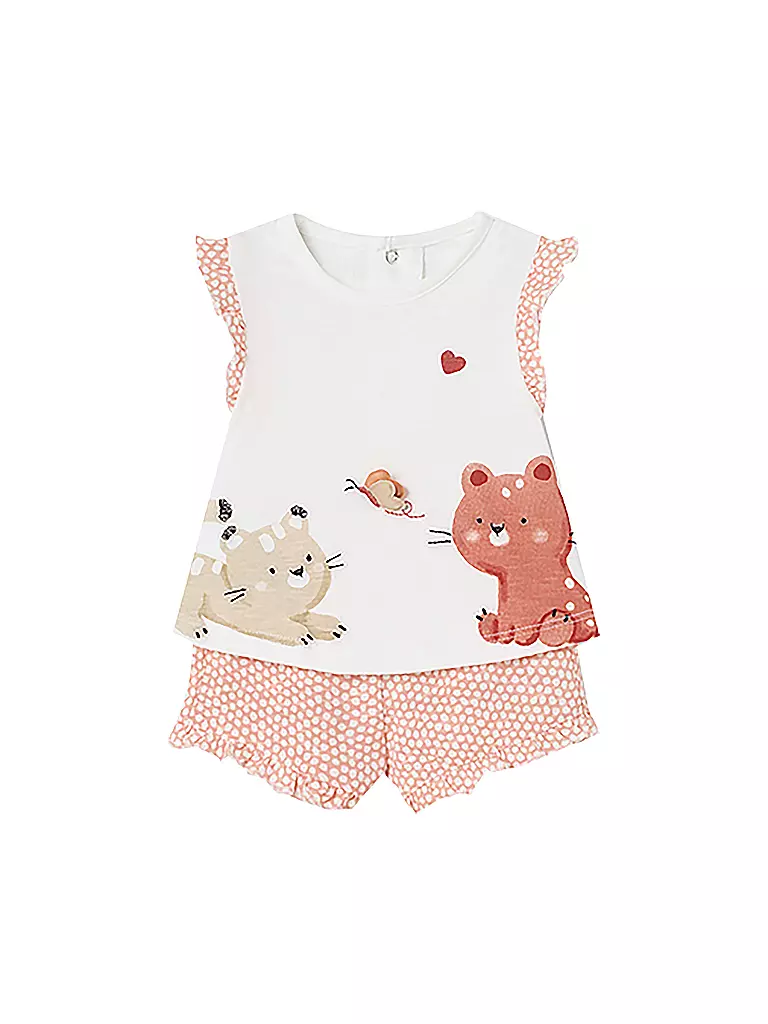 MAYORAL | Baby Set 4-teilig T-Shirt und Shorts  | Naranja