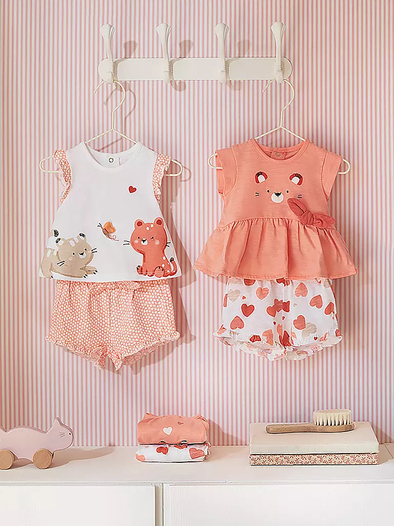 MAYORAL | Baby Set 4-teilig T-Shirt und Shorts  | Naranja