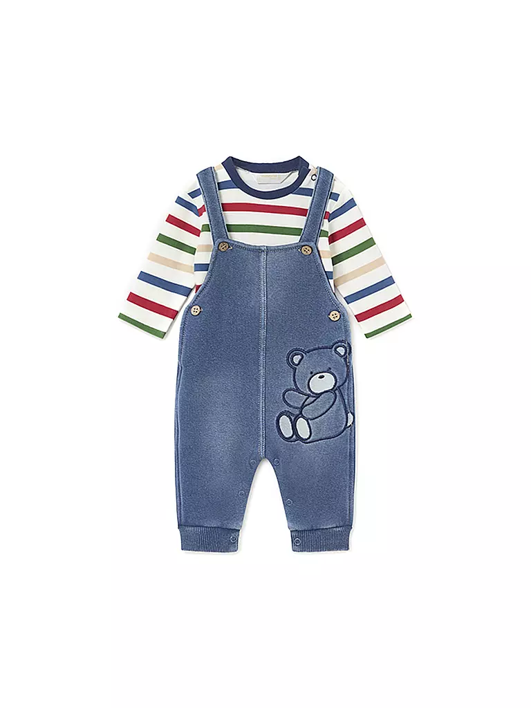 MAYORAL | Baby Set Langarmshirt, Latzhose 2-teilig  | Azul