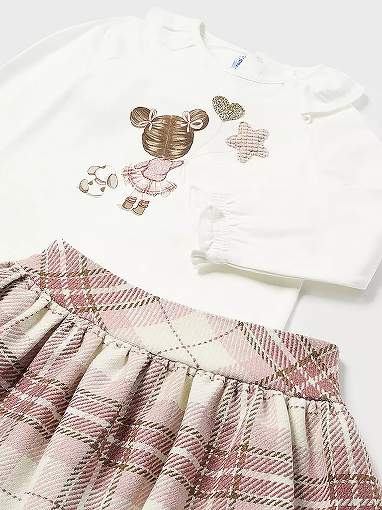 MAYORAL | Baby Set Langarmshirt, Rock 2-teilig  | Rosa
