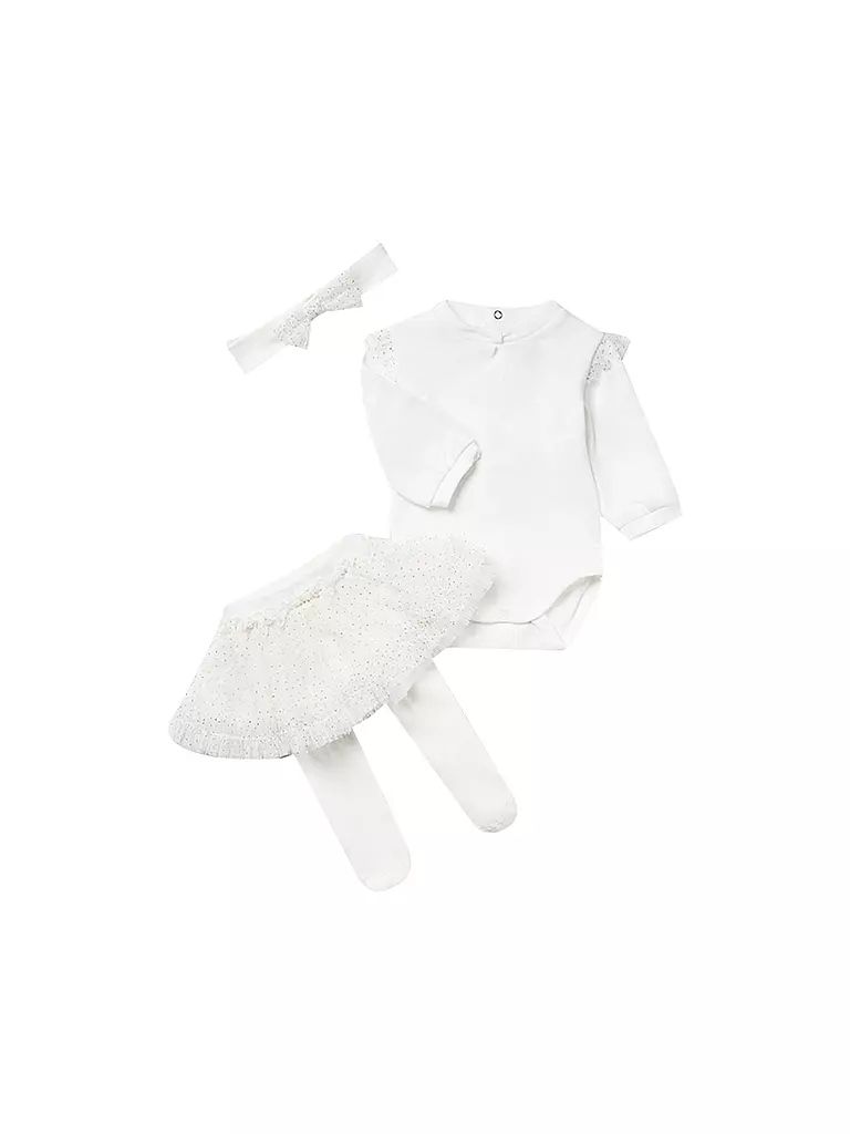 MAYORAL | Baby Set Stirnband, Body, Rock 3-teilig  | Crema