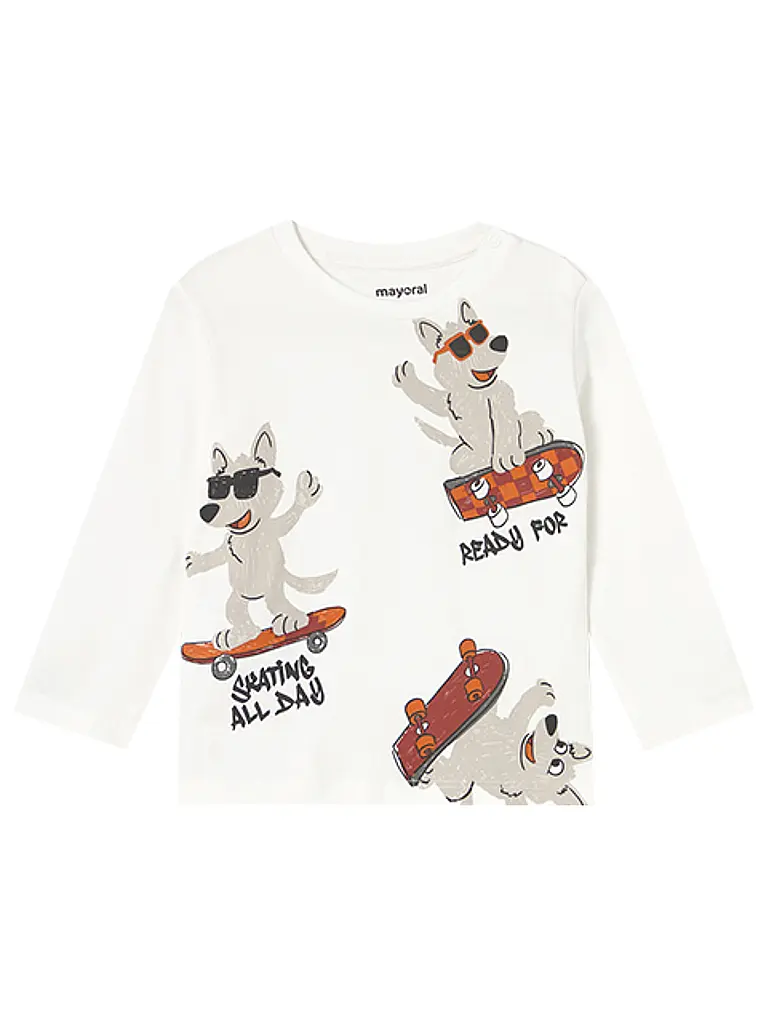 MAYORAL | Camiseta de manga larga para bebé | Blanco