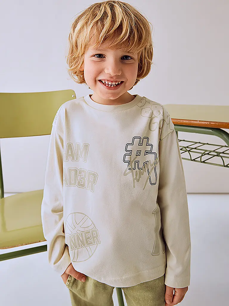 MAYORAL | Camiseta de manga larga para niño | Beige