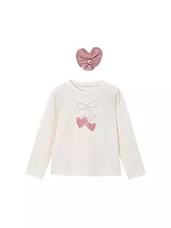 MAYORAL | Camiseta de manga larga y coletero para niña | Crema