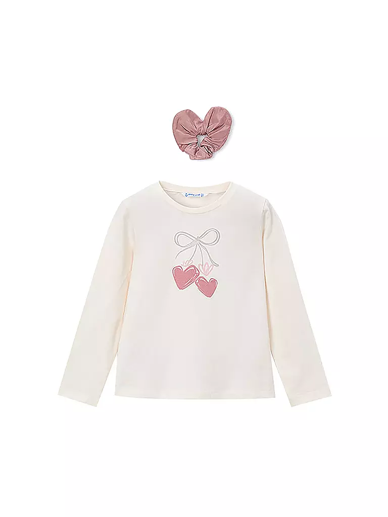 MAYORAL | Camiseta de manga larga y coletero para niña | creme