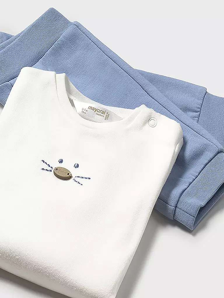 MAYORAL | Conjunto de 3 piezas para bebé niño, chaqueta, camiseta de manga larga y pantalón | blau