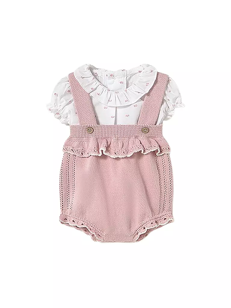 MAYORAL | Conjunto de bebé de 2 piezas, blusa y peto | Beige