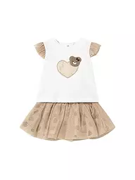 MAYORAL | Conjunto de bebé de 2 piezas, camiseta y falda | Beige