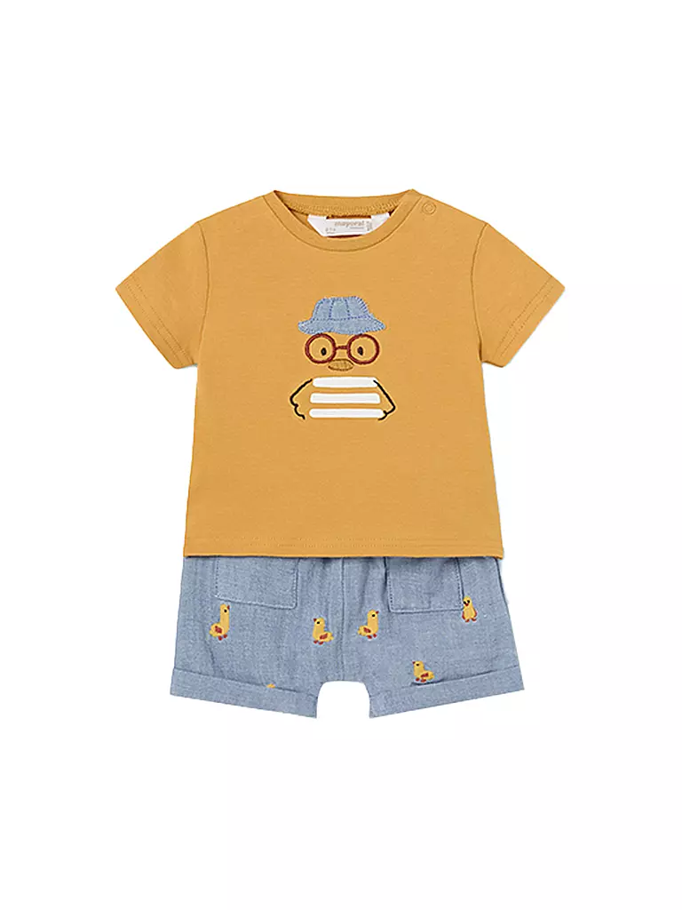 MAYORAL | Conjunto de bebé de 2 piezas, camiseta y pantalones cortos | Amarillo
