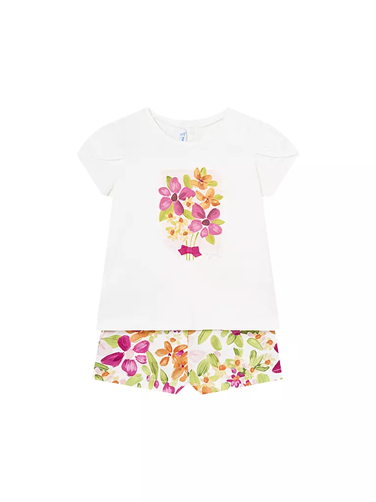 MAYORAL | Conjunto de bebé de 2 piezas, camiseta y shorts | Blanco