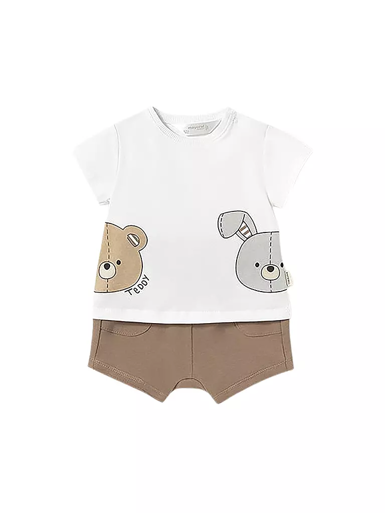 MAYORAL | Conjunto de bebé de 2 piezas, camiseta y shorts | Marrón
