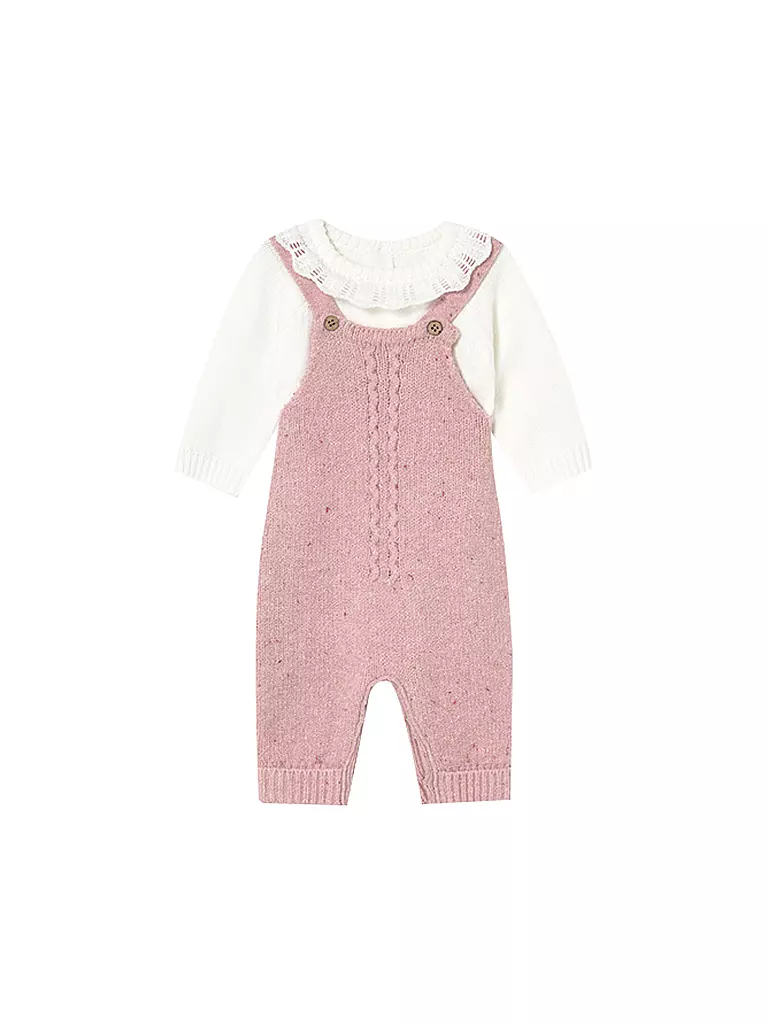 MAYORAL | Conjunto de bebé de 2 piezas, jersey y peto | Rosa