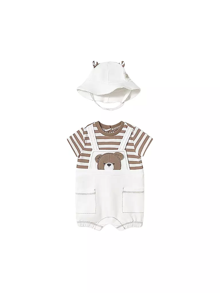 MAYORAL | Conjunto de bebé de 2 piezas, pelele y gorro | Crema