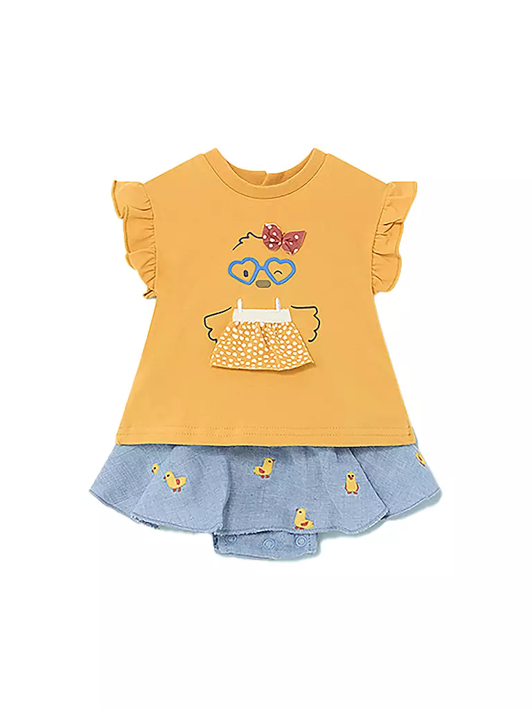 MAYORAL | Conjunto de bebé de 2 piezas camiseta con falda | Amarillo