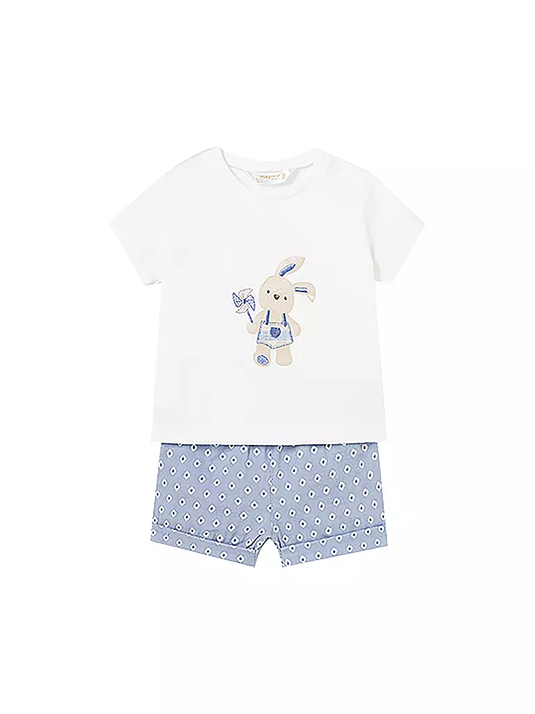MAYORAL | Conjunto de bebé de 2 piezas camiseta y shorts | Azul claro