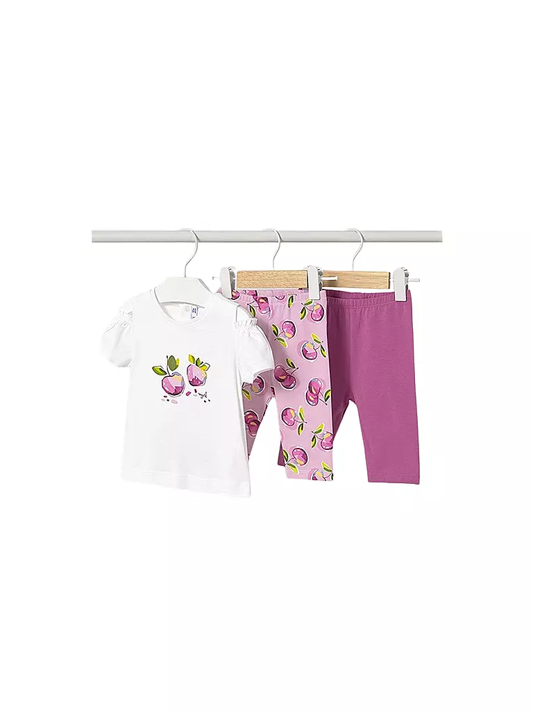 MAYORAL | Conjunto de bebé de 3 piezas, camiseta y leggings | Fucsia