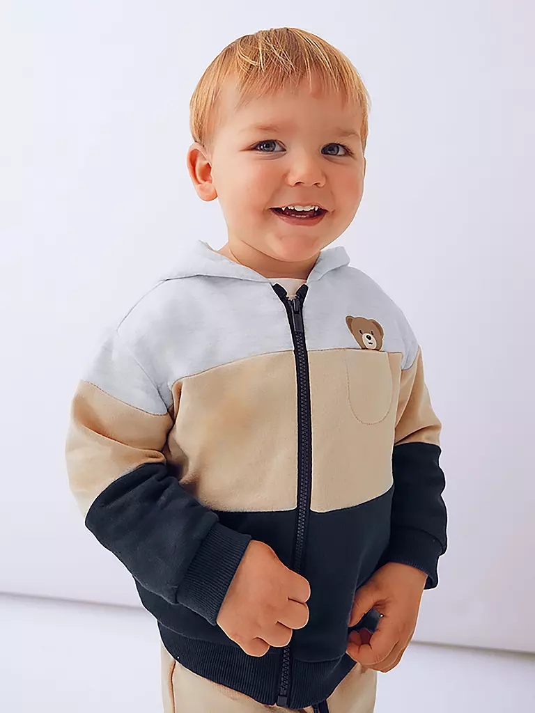 MAYORAL | Conjunto de bebé de 3 piezas, chaqueta y pantalones de chándal | blau