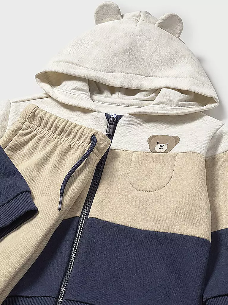 MAYORAL | Conjunto de bebé de 3 piezas, chaqueta y pantalones de chándal | blau