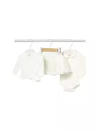 MAYORAL | Conjunto de bebé de 3 piezas: Cárdigan, body y falda | Crema