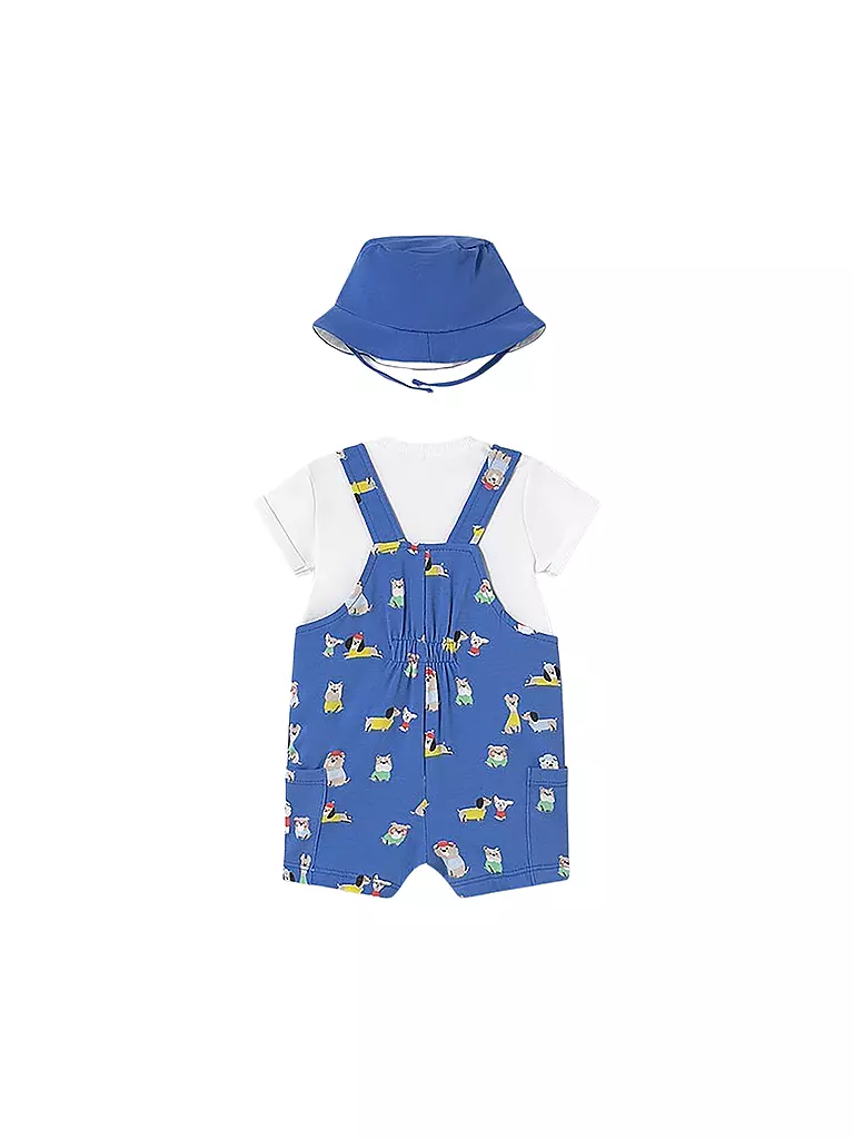 MAYORAL | Conjunto de bebé de 3 piezas: camiseta, peto y gorro | 