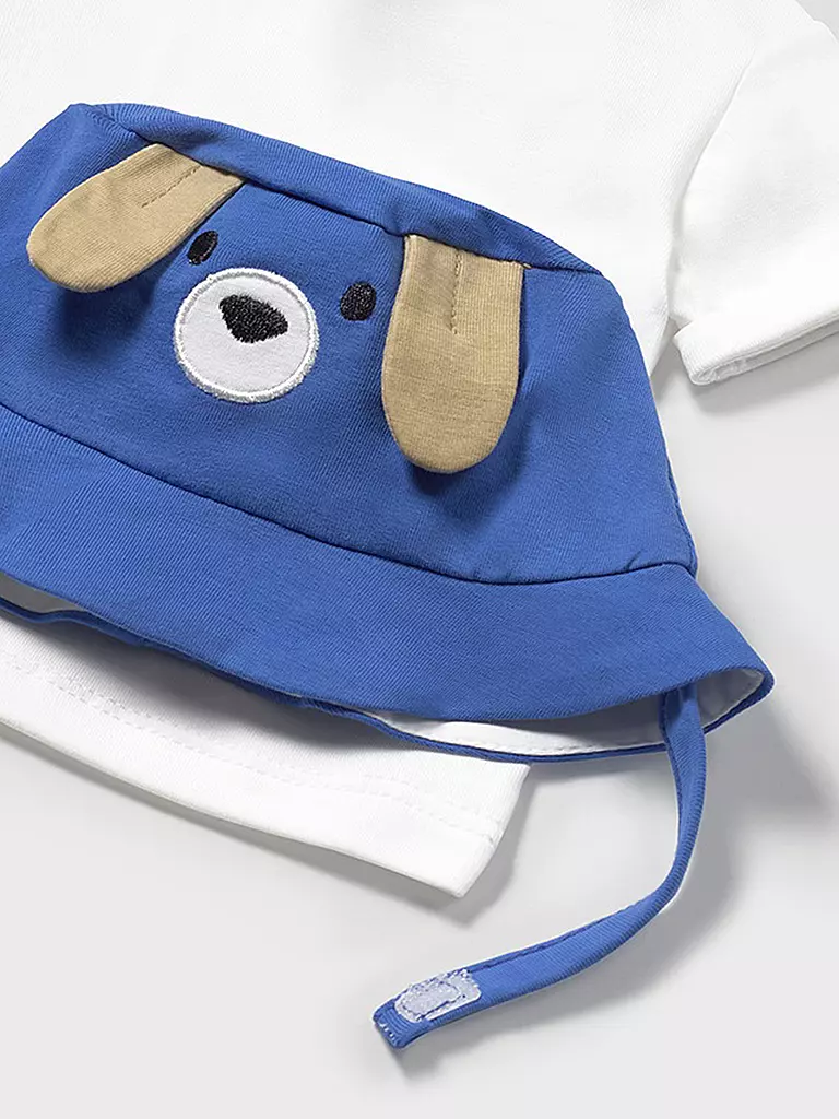 MAYORAL | Conjunto de bebé de 3 piezas: camiseta, peto y gorro | 