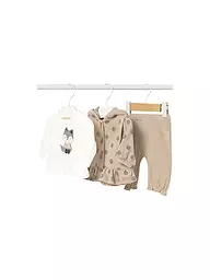 MAYORAL | Conjunto de bebé de 3 piezas: chaqueta, camiseta de manga larga y pantalón | Beige