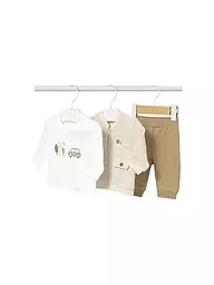 MAYORAL | Conjunto de bebé de 3 piezas: chaqueta, camiseta de manga larga y pantalón | Beige