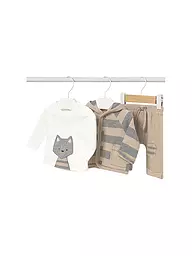 MAYORAL | Conjunto de bebé de 3 piezas: chaqueta, camiseta de manga larga y pantalón | Beige