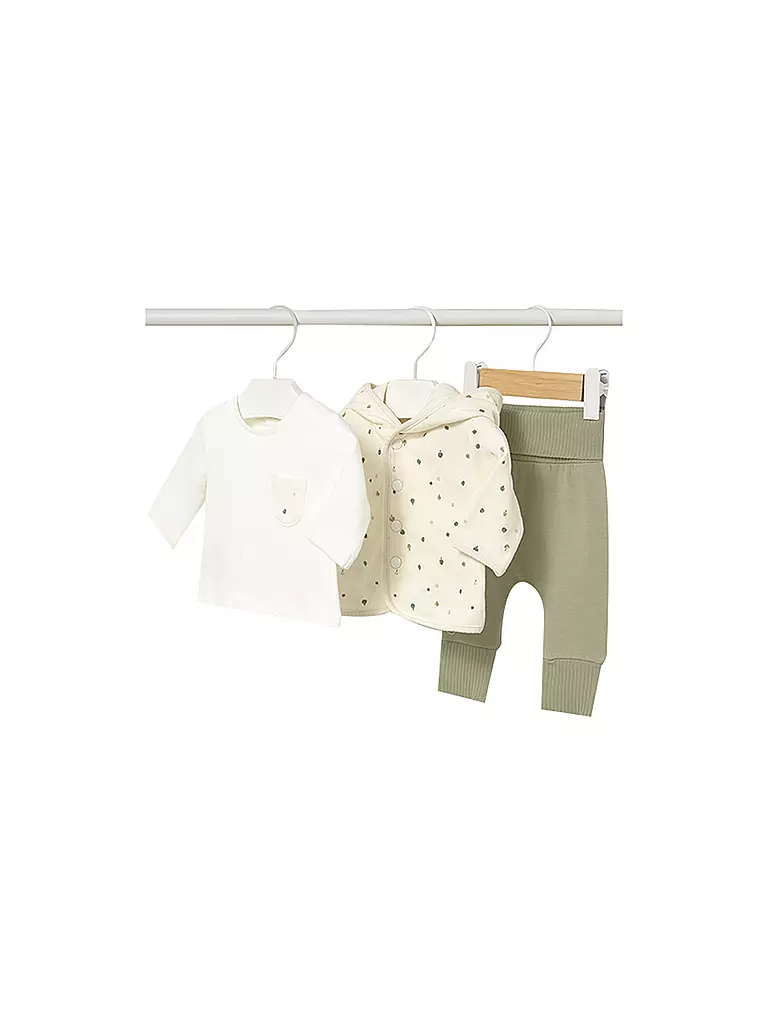 MAYORAL | Conjunto de bebé de 3 piezas: chaqueta, camiseta de manga larga y pantalón | Verde