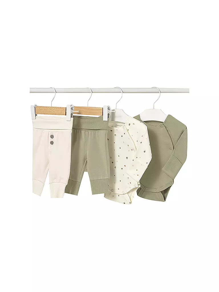 MAYORAL | Conjunto de bebé de 4 piezas con bodies y pantalones | Verde