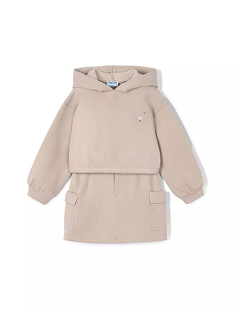 MAYORAL | Conjunto de jersey y falda para niña | beige