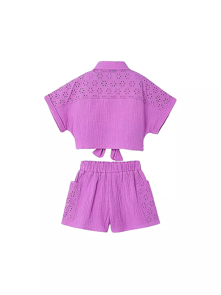 MAYORAL | Conjunto de niña de 2 piezas, blusa y shorts | Fucsia