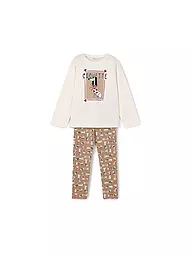 MAYORAL | Conjunto de niña de 2 piezas, camiseta de manga larga y leggings | Blanco