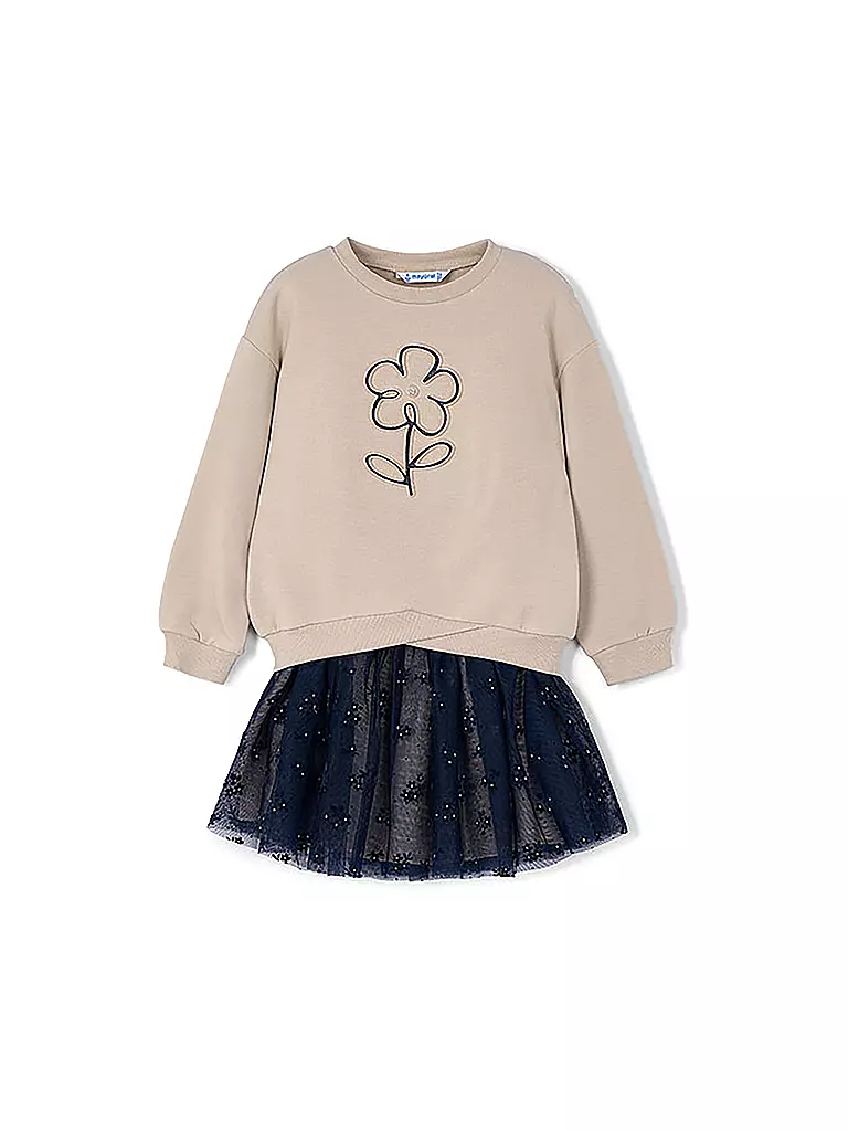 MAYORAL | Conjunto de niña de 2 piezas, jersey y falda | dunkelblau