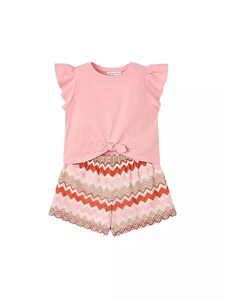 MAYORAL | Conjunto para niña de 2 piezas: camiseta y shorts | koralle