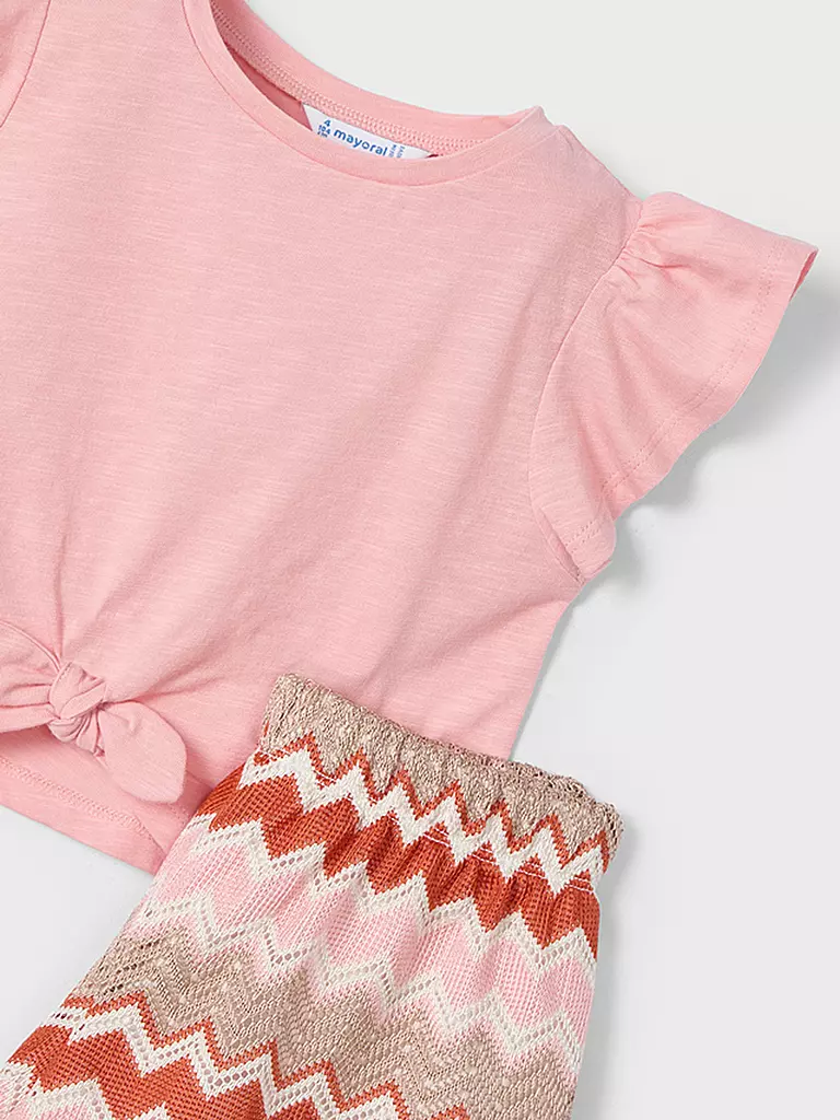 MAYORAL | Conjunto para niña de 2 piezas: camiseta y shorts | koralle