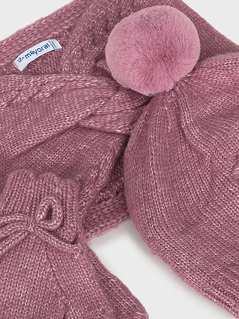 MAYORAL | Set de bebé de 3 piezas gorro, bufanda y manoplas | 