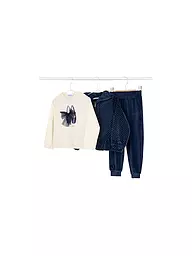 MAYORAL | Set de niña de 3 piezas, chaqueta, camiseta de manga larga y pantalón | Azul oscuro