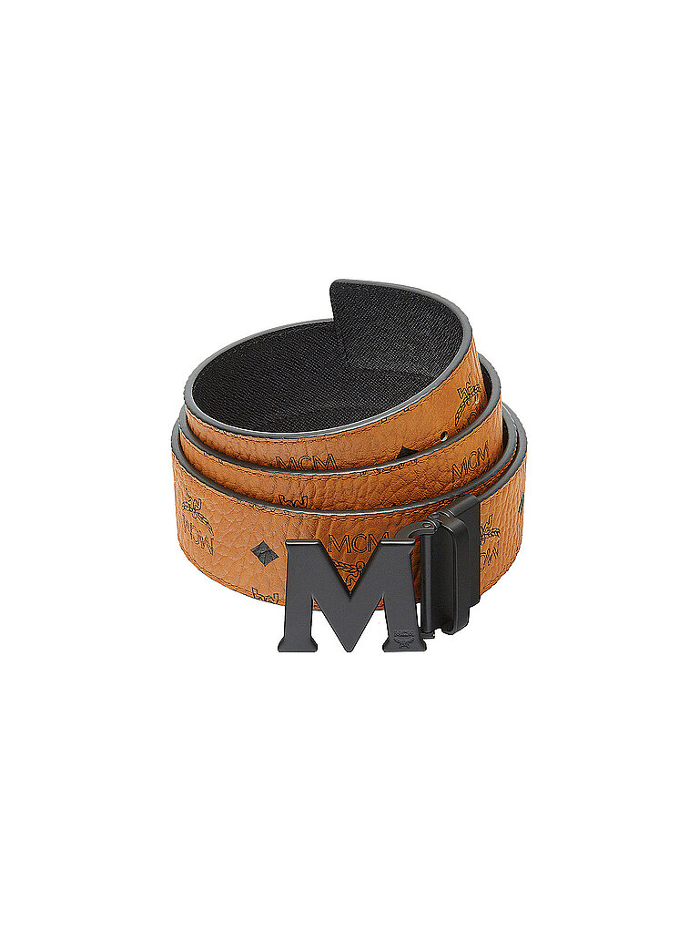 MCM Cinturón - Cinturón reversible Claus marrón