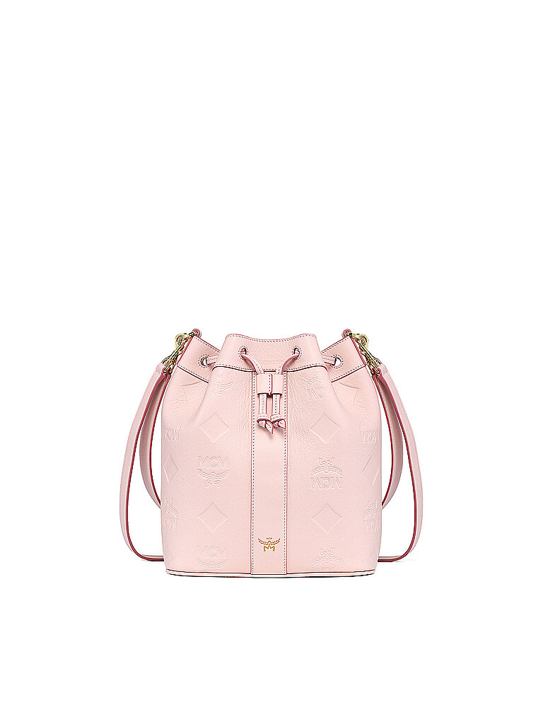 MCM Bolso de cuero - Bolso bombonera DESSAU Medium rosa