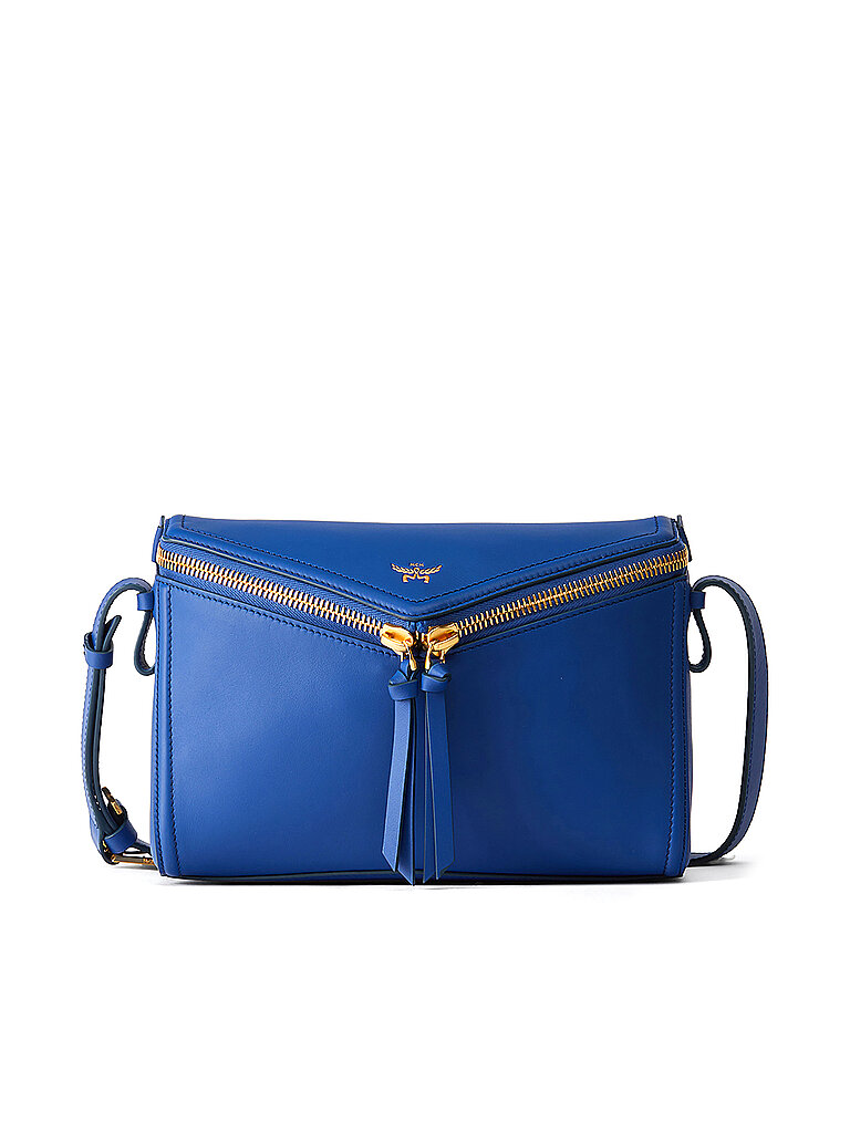 MCM Bolso de piel - Bandolera DIAMOND Small azul