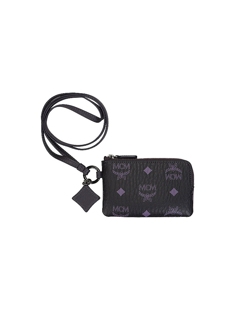 MCM Tarjetero con correa de piel AREN VISETOS LANYARD baya
