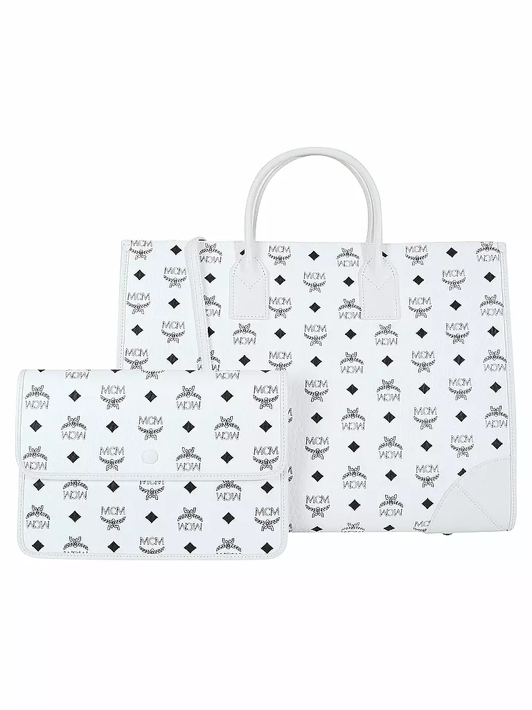 MCM | Bolso - Tote Bag MÜNCHEN XL | Blanco