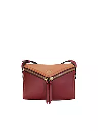 MCM | Bolso de cuero - Bandolera DIAMOND Small | Rojo oscuro