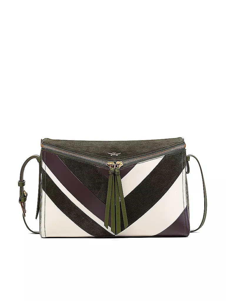 MCM | Bolso de cuero - Bolso bandolera DIAMOND Medium | Oliva
